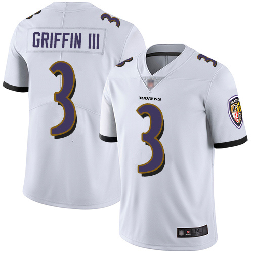 Baltimore Ravens Limited White Men Robert Griffin III Road Jersey NFL Football 3 Vapor Untouchable